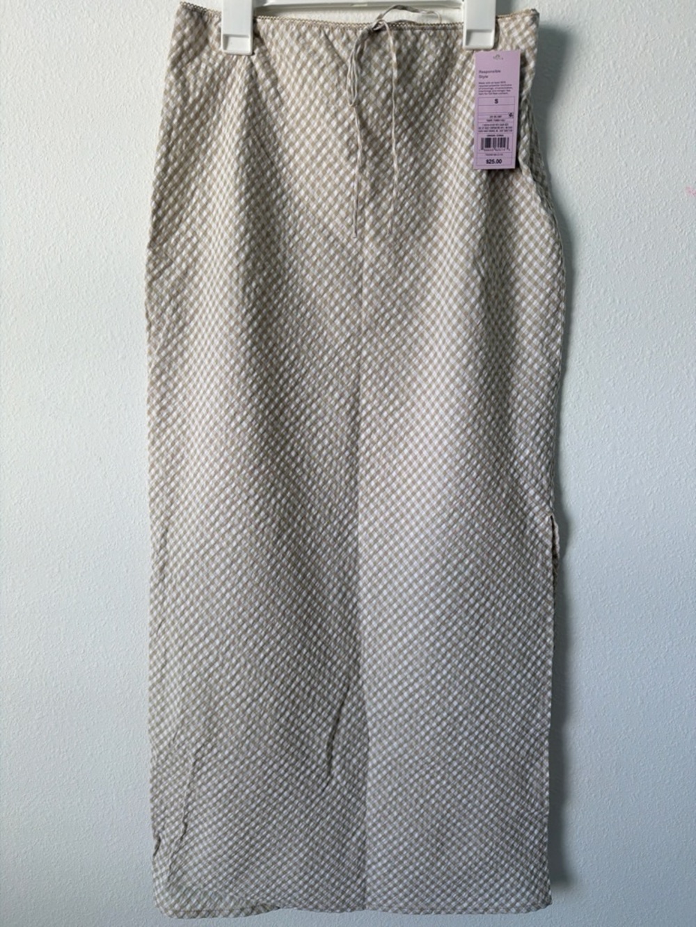wild fable Beige Textured Pencil Skirt